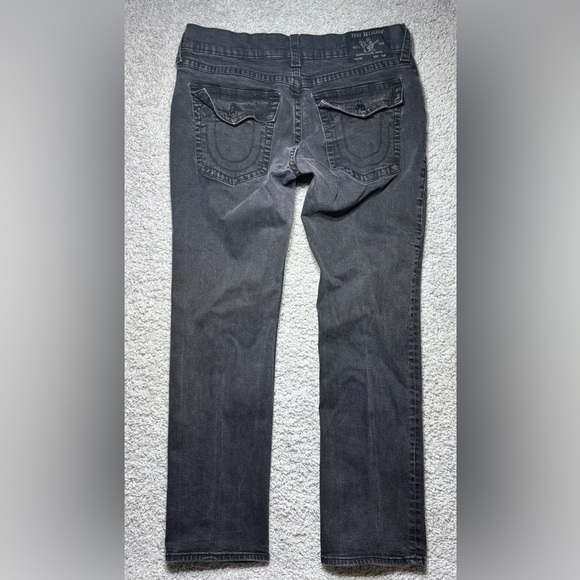 True Religion Jeans Mens 38 Ricky Relaxed Straight Flap Pockets Denim Streetwear - Picture 5 of 5